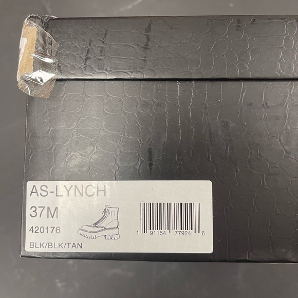 ASH Lynch Lynne Leather & Calf Hair Combat Bike Booties Size US 6.5-7 EU 37 NWT - Picture 12 of 13